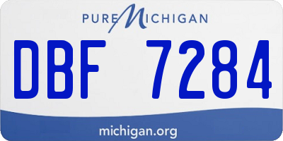 MI license plate DBF7284