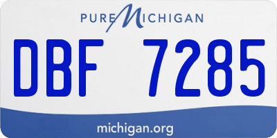 MI license plate DBF7285