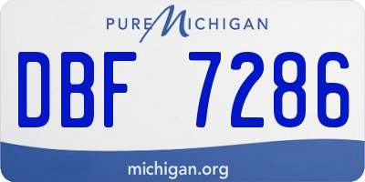 MI license plate DBF7286