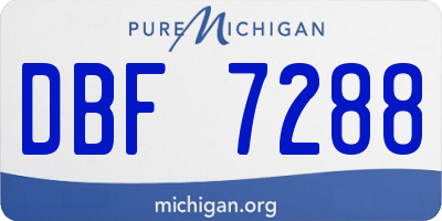 MI license plate DBF7288
