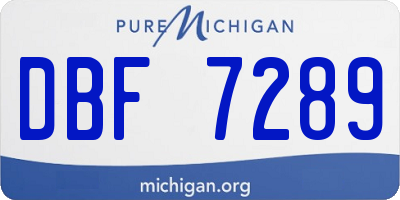 MI license plate DBF7289