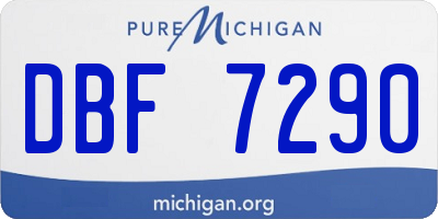 MI license plate DBF7290