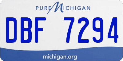 MI license plate DBF7294