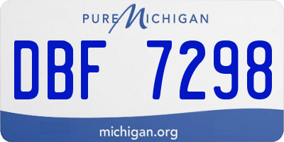 MI license plate DBF7298