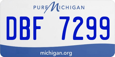 MI license plate DBF7299