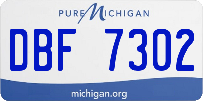 MI license plate DBF7302