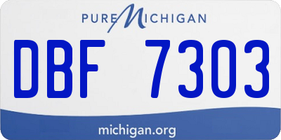 MI license plate DBF7303