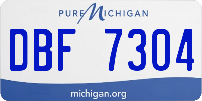 MI license plate DBF7304