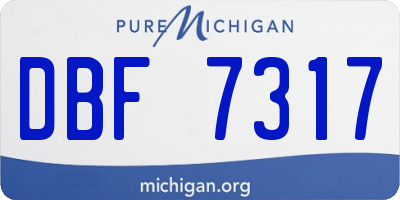 MI license plate DBF7317