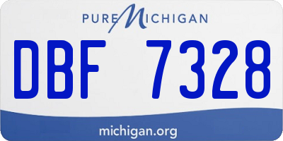 MI license plate DBF7328