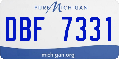 MI license plate DBF7331