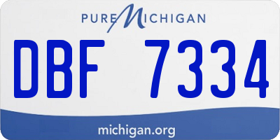 MI license plate DBF7334