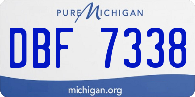 MI license plate DBF7338