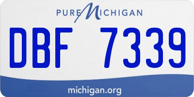MI license plate DBF7339