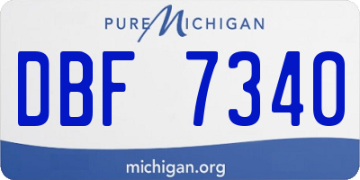 MI license plate DBF7340