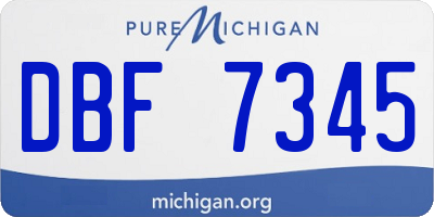 MI license plate DBF7345