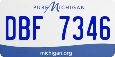 MI license plate DBF7346
