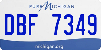 MI license plate DBF7349