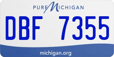 MI license plate DBF7355