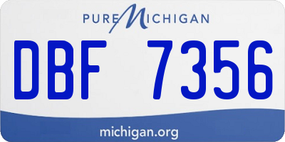 MI license plate DBF7356