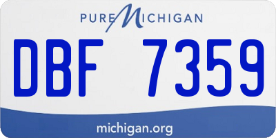 MI license plate DBF7359