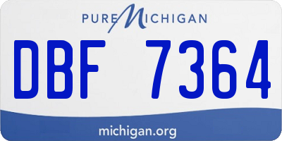 MI license plate DBF7364