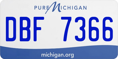 MI license plate DBF7366