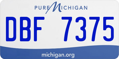 MI license plate DBF7375