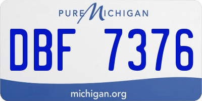 MI license plate DBF7376