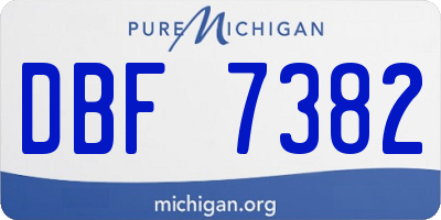 MI license plate DBF7382