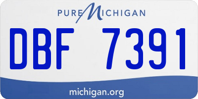 MI license plate DBF7391