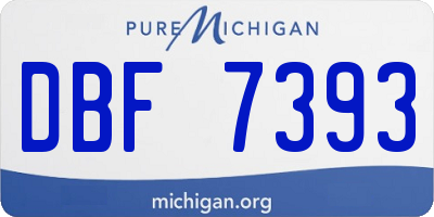 MI license plate DBF7393