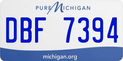 MI license plate DBF7394