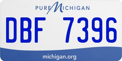 MI license plate DBF7396