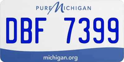 MI license plate DBF7399