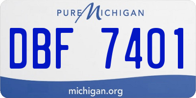 MI license plate DBF7401