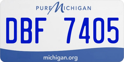 MI license plate DBF7405
