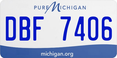 MI license plate DBF7406