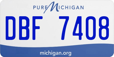 MI license plate DBF7408