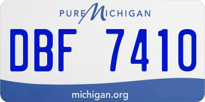 MI license plate DBF7410