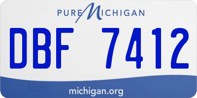 MI license plate DBF7412
