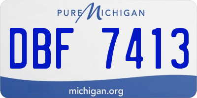 MI license plate DBF7413