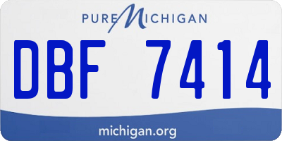 MI license plate DBF7414