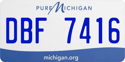 MI license plate DBF7416