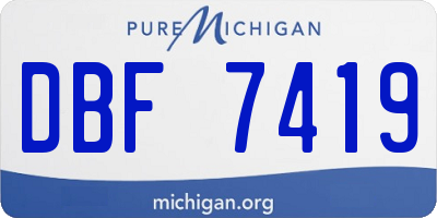 MI license plate DBF7419