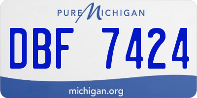 MI license plate DBF7424