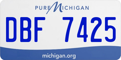 MI license plate DBF7425