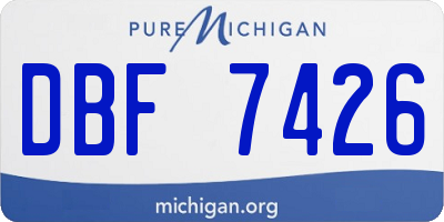MI license plate DBF7426