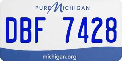 MI license plate DBF7428