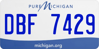 MI license plate DBF7429